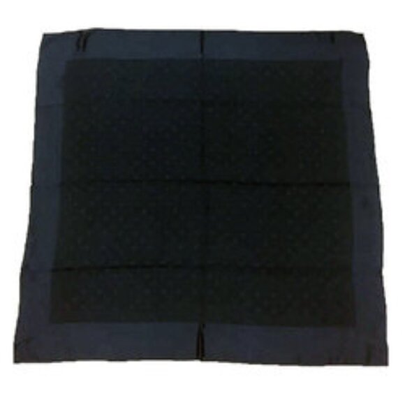 LOUIS VUITTON Carré Monaco Scarf Muffler Monogram Navy 100% Silk  - Unisex - Picture 3 of 4